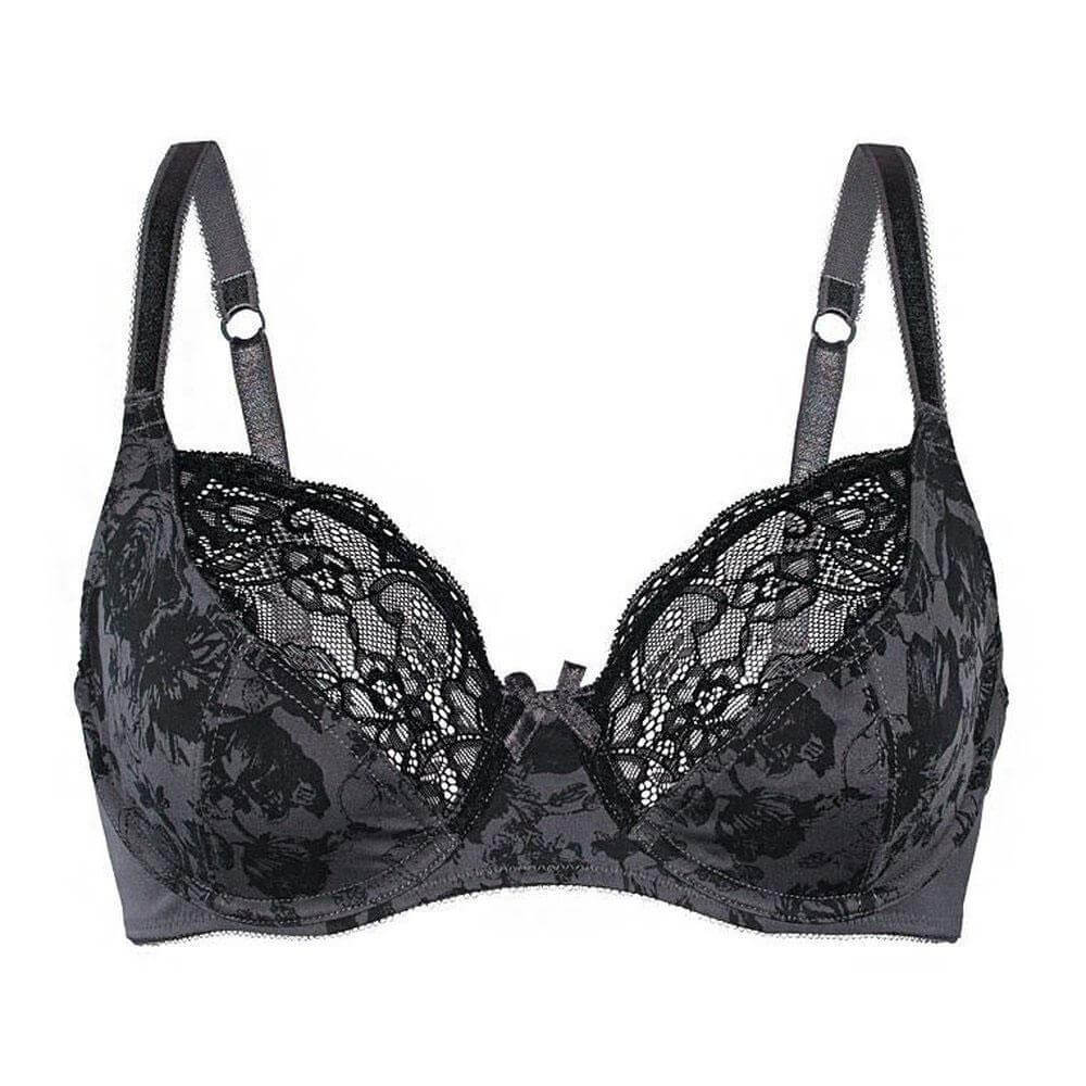LINGERN Sassa Charming Floral Semi-Sheer Lace Demi Bra blends comfort, elegance, and natural shaping for everyday or evening wear.