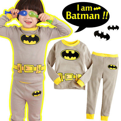 Batman Baby Kids Toddler Boy Sleepwear Nightwear