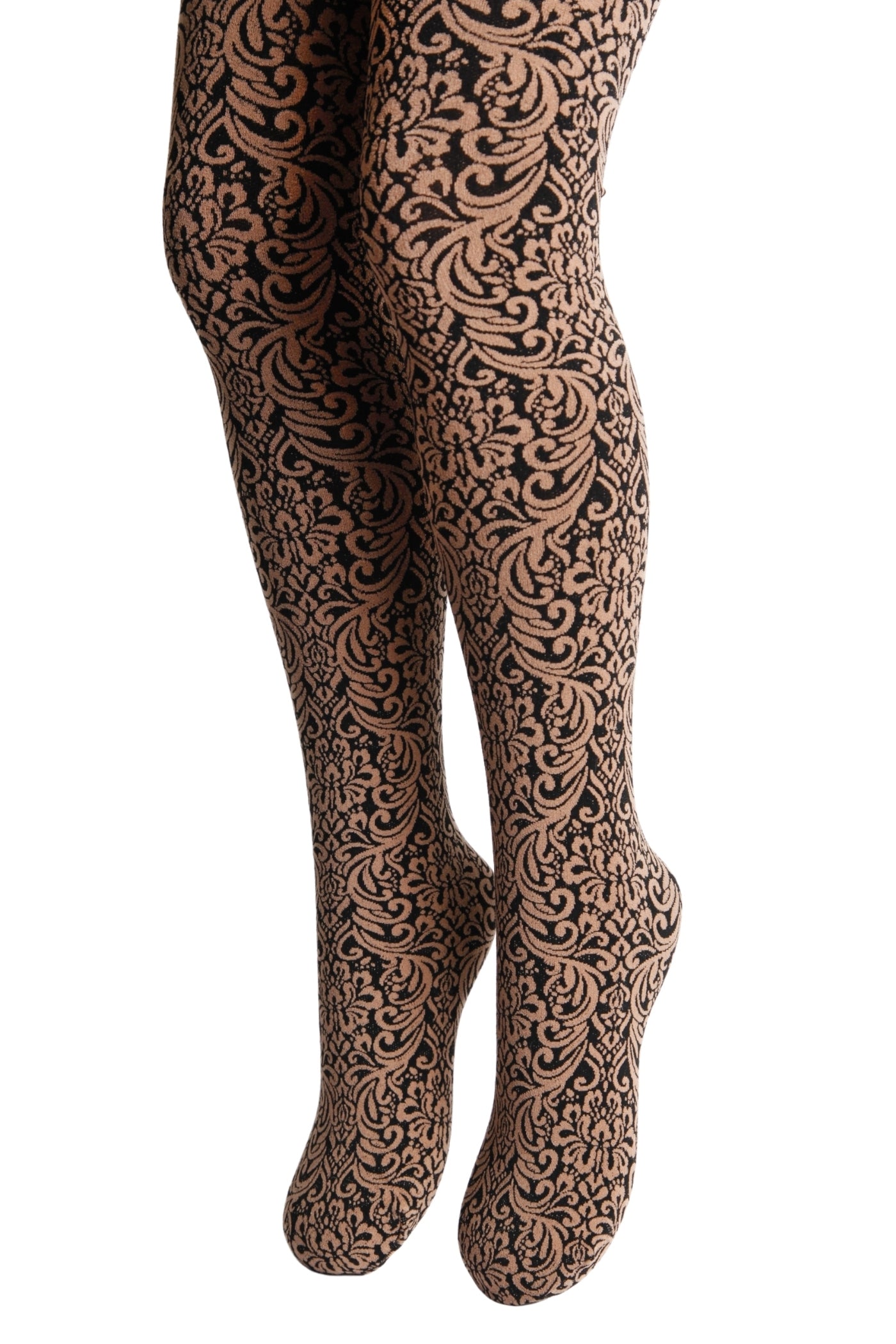 MARA brown patterned tights for children